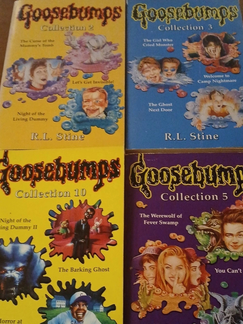 Vintage R.L. Stine Goosebumps Collection 2, 3, 5 & 10 4-Book Set Retro